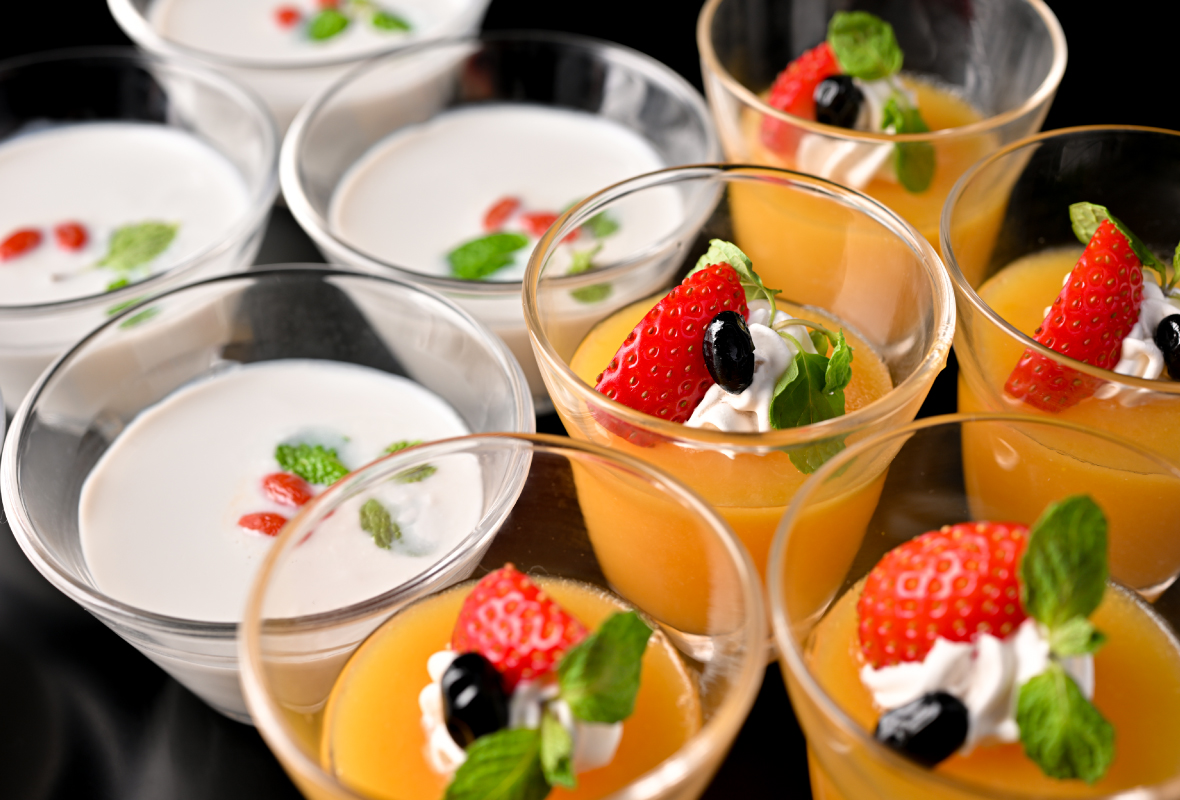 ココナッツプリン＆甘夏ゼリー